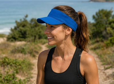 Pro Golf Visor with Adjustable Velcro Strap and Mesh Ventilation
