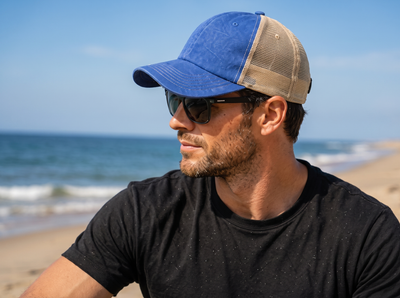 Flex Enzyme Trucker Cap with Metal Buckle Strap