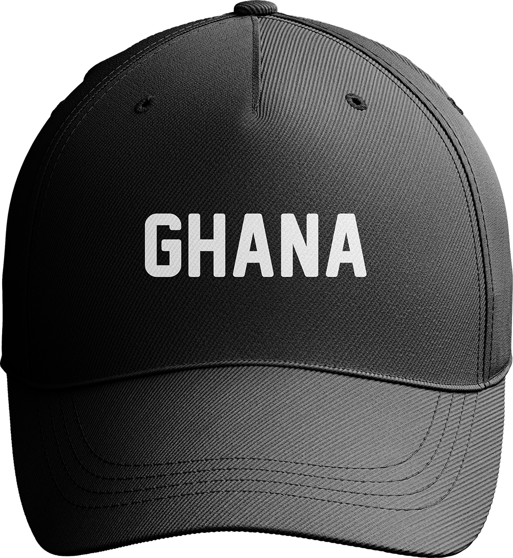 Ghana World Cup Soccer Baseball Cap with Bold White Lettering