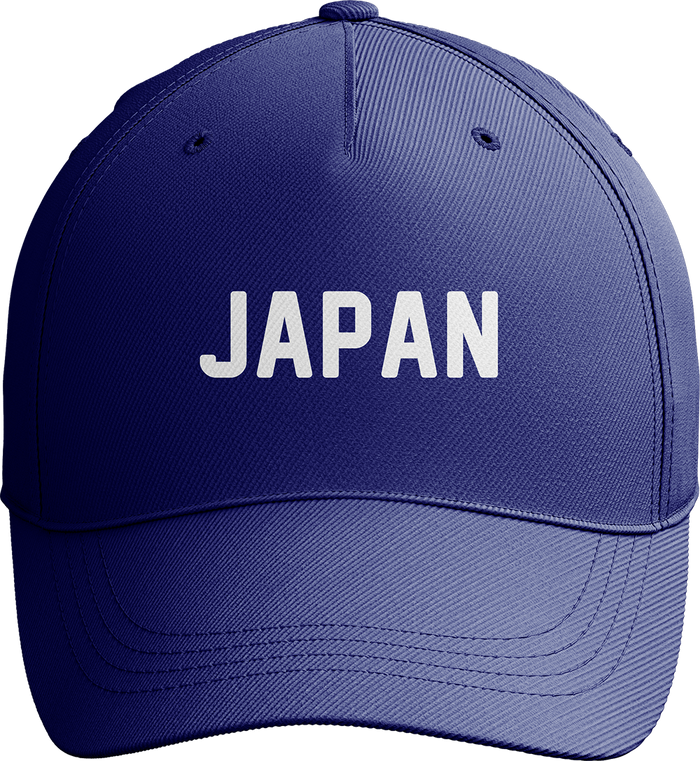 Japan World Cup Soccer Hat with Bold 'JAPAN' Lettering