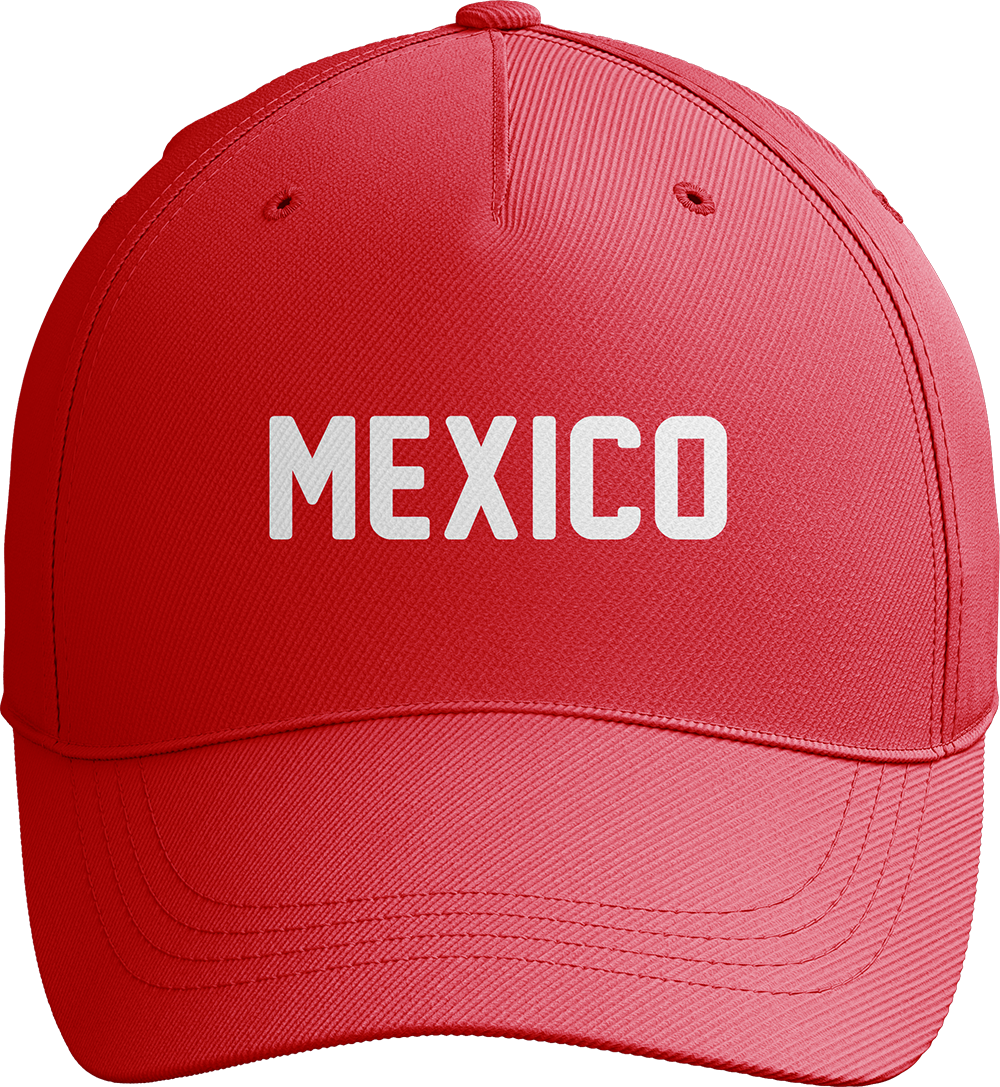Mexico World Cup Soccer Baseball Cap in Red or Green