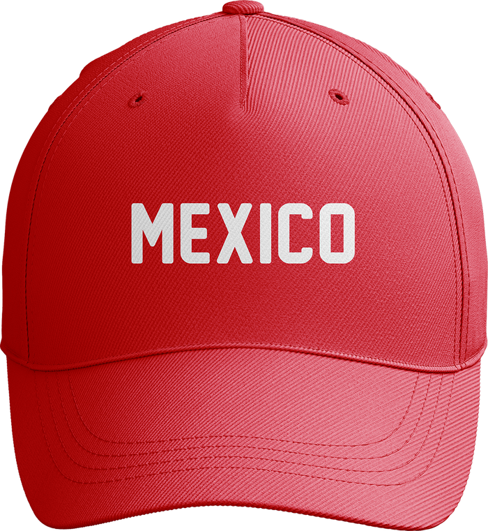 Mexico World Cup Soccer Baseball Cap in Red or Green