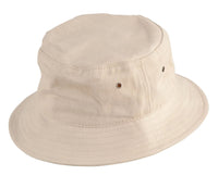 Soft Washed Heavy Brushed Cotton Bucket Hat with Metal Eyelets thumbnail 1