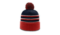 134 Striped Acrylic Beanie with Cuff and Pom thumbnail 9