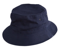 Soft Washed Heavy Brushed Cotton Bucket Hat with Metal Eyelets thumbnail 4