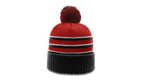 134 Striped Acrylic Beanie with Cuff and Pom thumbnail 11