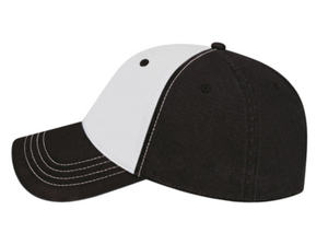 flex black and white relaxed golf hat