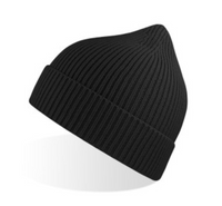 Andy Recycled Rib-Knit Beanie with Roll-Up Cuff thumbnail 2 andy recycled beanie - madhats.com.au