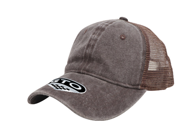 GTO Enzyme Washed Trucker Cap with Adjustable Mesh Back
