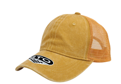 GTO Enzyme Washed Trucker Cap with Adjustable Mesh Back