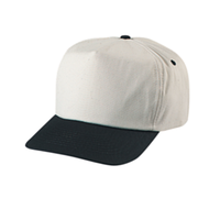 5-Panel Natural Crown Visor with Colored Curved Brim thumbnail 4