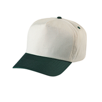5-Panel Natural Crown Visor with Colored Curved Brim thumbnail 3