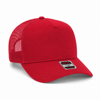 Ottocap 32285 A-Frame 5-Panel Mesh Back Trucker Hat thumbnail 14 red angle