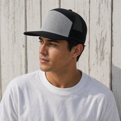 R168 Trucker Hat with Breathable Mesh and Adjustable Fit