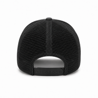 GTO Enzyme Washed Destroyed Trucker Cap with Mesh Back thumbnail 6 black back