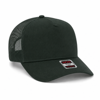 Ottocap 32285 A-Frame 5-Panel Mesh Back Trucker Hat thumbnail 70 dark green angle