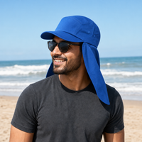 7504 Flex Cotton Legionnaire Caps with Adjustable Velcro Strap thumbnail 16 royal moodboard