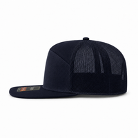R168 Trucker Hat with Breathable Mesh and Adjustable Fit thumbnail 36 navy left