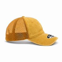 GTO Enzyme Washed Trucker Cap with Adjustable Mesh Back thumbnail 38 gold right