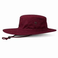 Surf Hat with Break-Away Strap in Wide Brim Design thumbnail 28 maroon right