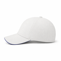 A Frame Sandwich Flex Cap with Premium Cotton and Adjustable Snapback thumbnail 45 white navy left