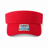 Pro Golf Visor with Adjustable Velcro Strap and Mesh Ventilation thumbnail 33 red front