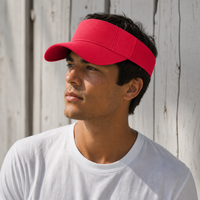Pro Series Breathable Adjustable Sports Visor thumbnail 48 red moodboard