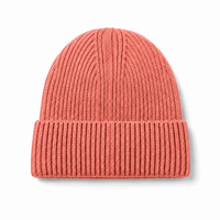 Premium Merino Wool Beanie with Cuff – Soft & Warm Knit Hat thumbnail 5 pink back