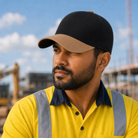 A Frame Flex Cap with Adjustable Snapback and Premium Cotton thumbnail 179 black khakhi moodboard