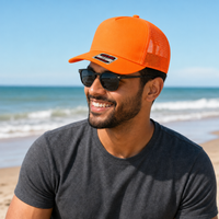 Ottocap 32285 A-Frame 5-Panel Mesh Back Trucker Hat thumbnail 88 neon orange moodboard
