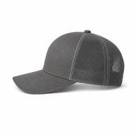 Kosiosko Structured Cotton Blend Trucker Hat thumbnail 4 grey left