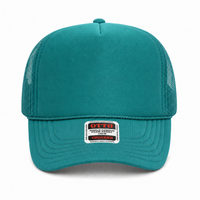Ottocap 39165 High Crown Foam trucker with rope thumbnail 35 jade front