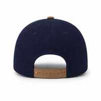 A Frame Flex Cap with Adjustable Snapback and Premium Cotton thumbnail 195 navy khakhi back