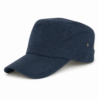 Premium Hemp Military Cap thumbnail 27 navy angle