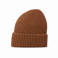 Premium Merino Wool Beanie with Cuff – Soft & Warm Knit Hat thumbnail 84 walnut left
