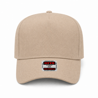OTTO CAP 5-Panel Mid Profile Structured Baseball Cap thumbnail 10 khaki front
