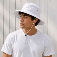 Surf Hat with Break-Away Strap in Wide Brim Design thumbnail 71 white moodboard