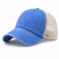 Flex Enzyme Trucker Cap with Metal Buckle Strap thumbnail 7 azure angle