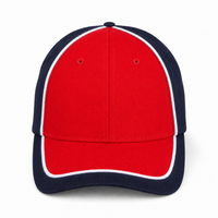 Arena Two Tone Structured Snapback Cap thumbnail 53 navy.white.red front