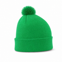 FLEX Acrylic POM POM BEANIE thumbnail 67 kelly green right