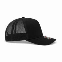 Ottocap 32285 A-Frame 5-Panel Mesh Back Trucker Hat thumbnail 20 black right