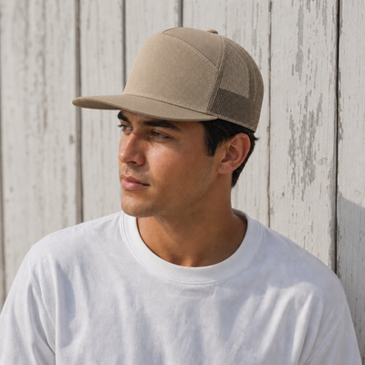 R168 Trucker Hat with Breathable Mesh and Adjustable Fit