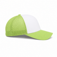 Rapper Flex High Crown Trucker Cap with Mesh Panels thumbnail 5 lime green hat white front right