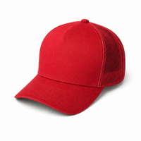 Kosiosko Structured Cotton Blend Trucker Hat thumbnail 18 red angle