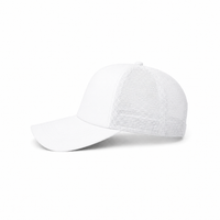 Rapper Flex High Crown Trucker Cap with Mesh Panels thumbnail 89 white left