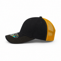 GTO 112 Trucker Hat with Ventilated Comfort and Adjustable Fit thumbnail 44 black gold left