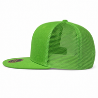 Urban Flex Twill Flat Peak Trucker Cap with Adjustable Snapback thumbnail 32 lime left