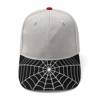 Spider Cap with Striking Spiderweb Brim Design in Grey thumbnail 2