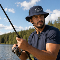 Microfibre Wide Brim Surf Hat with Mesh Ventilation thumbnail 24 dark navy moodboard