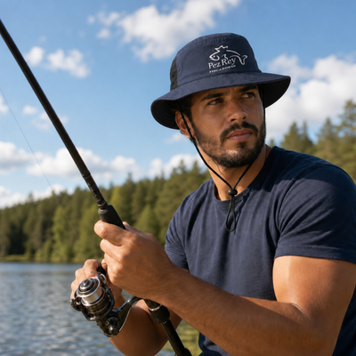 Microfibre Wide Brim Surf Hat with Mesh Ventilation